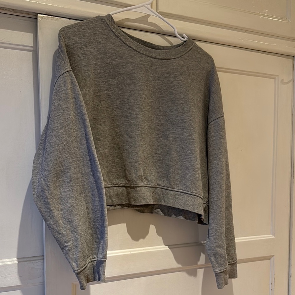 Zara Cropped Grey Sweatshirt